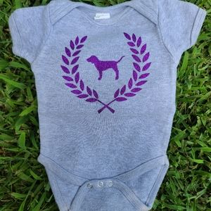 Love pink inspired onesie